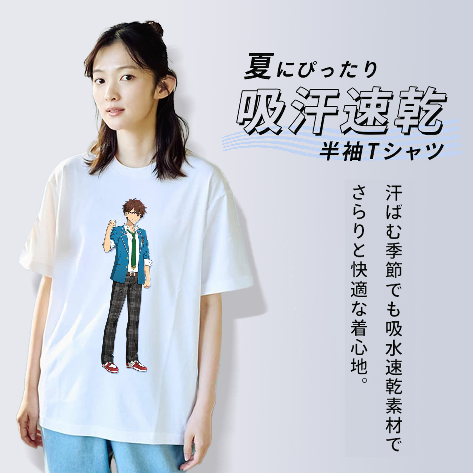 あんさんぶるスターズ! Ensemble Stars レディースカジュアルプリントTシャツ（綿100％）