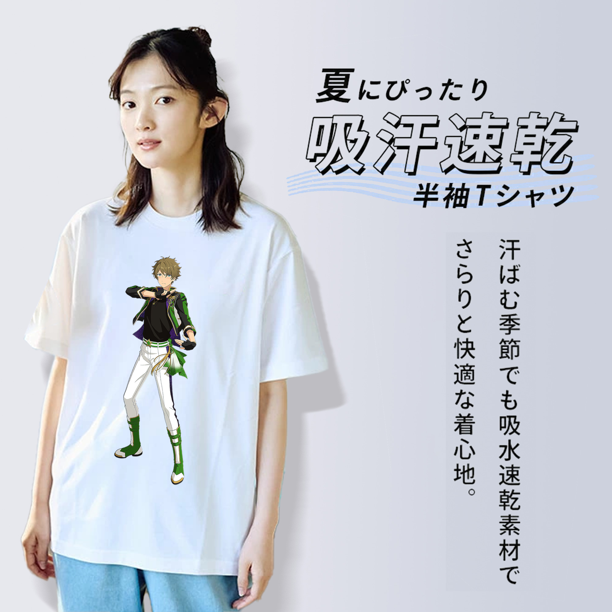 あんさんぶるスターズ! Ensemble Stars レディースカジュアルプリントTシャツ（綿100％）