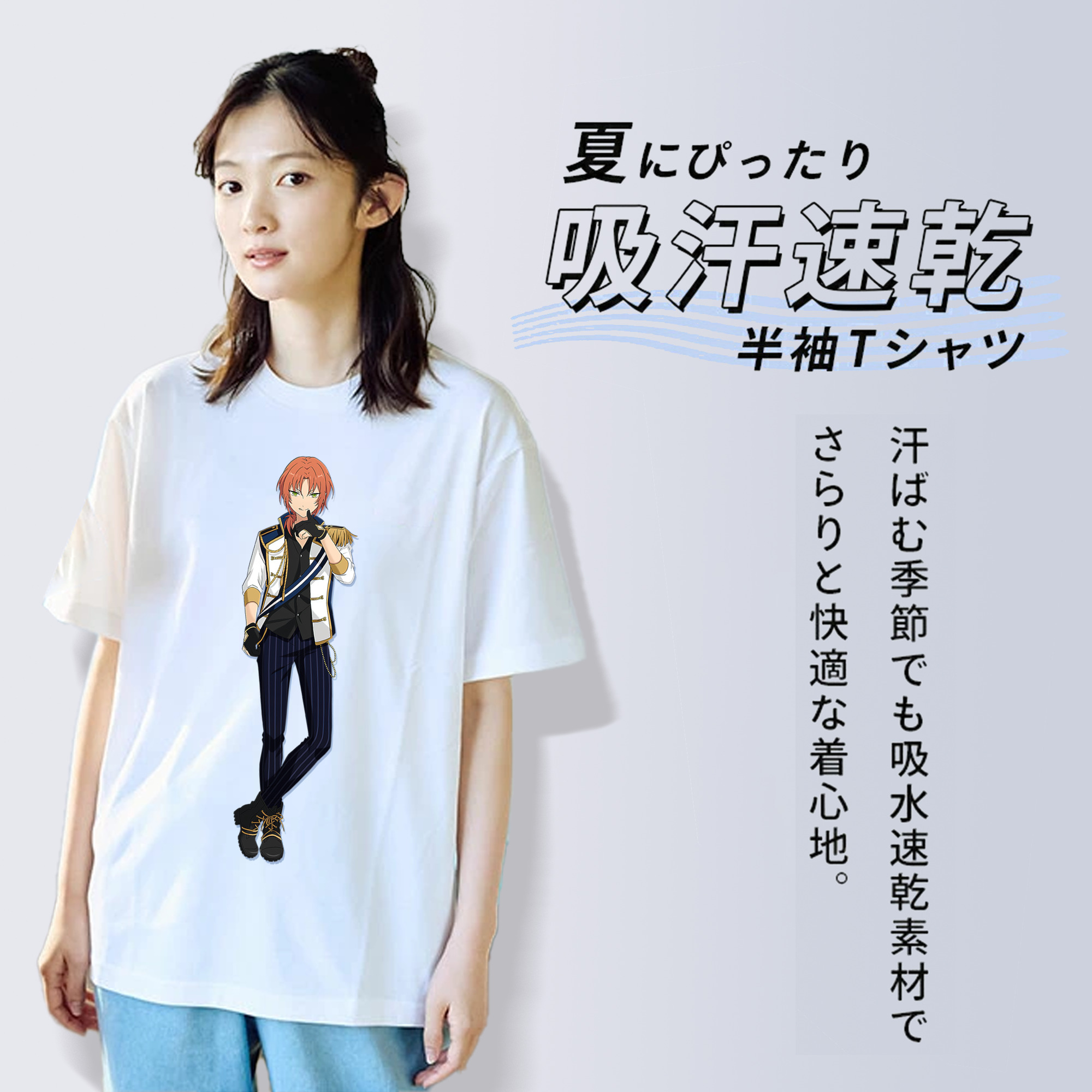 あんさんぶるスターズ! Ensemble Stars レディースカジュアルプリントTシャツ（綿100％）