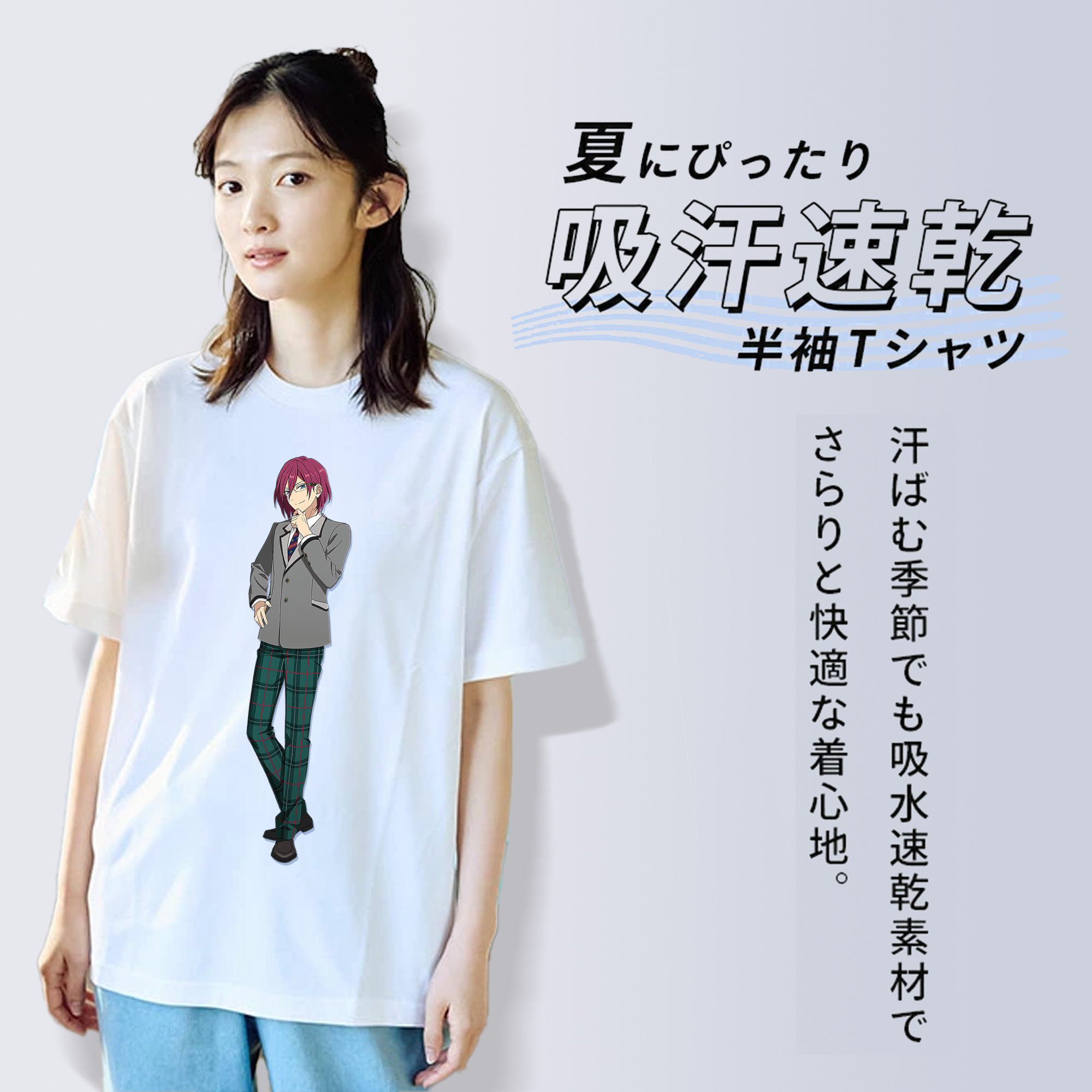 あんさんぶるスターズ! Ensemble Stars レディースカジュアルプリントTシャツ（綿100％）