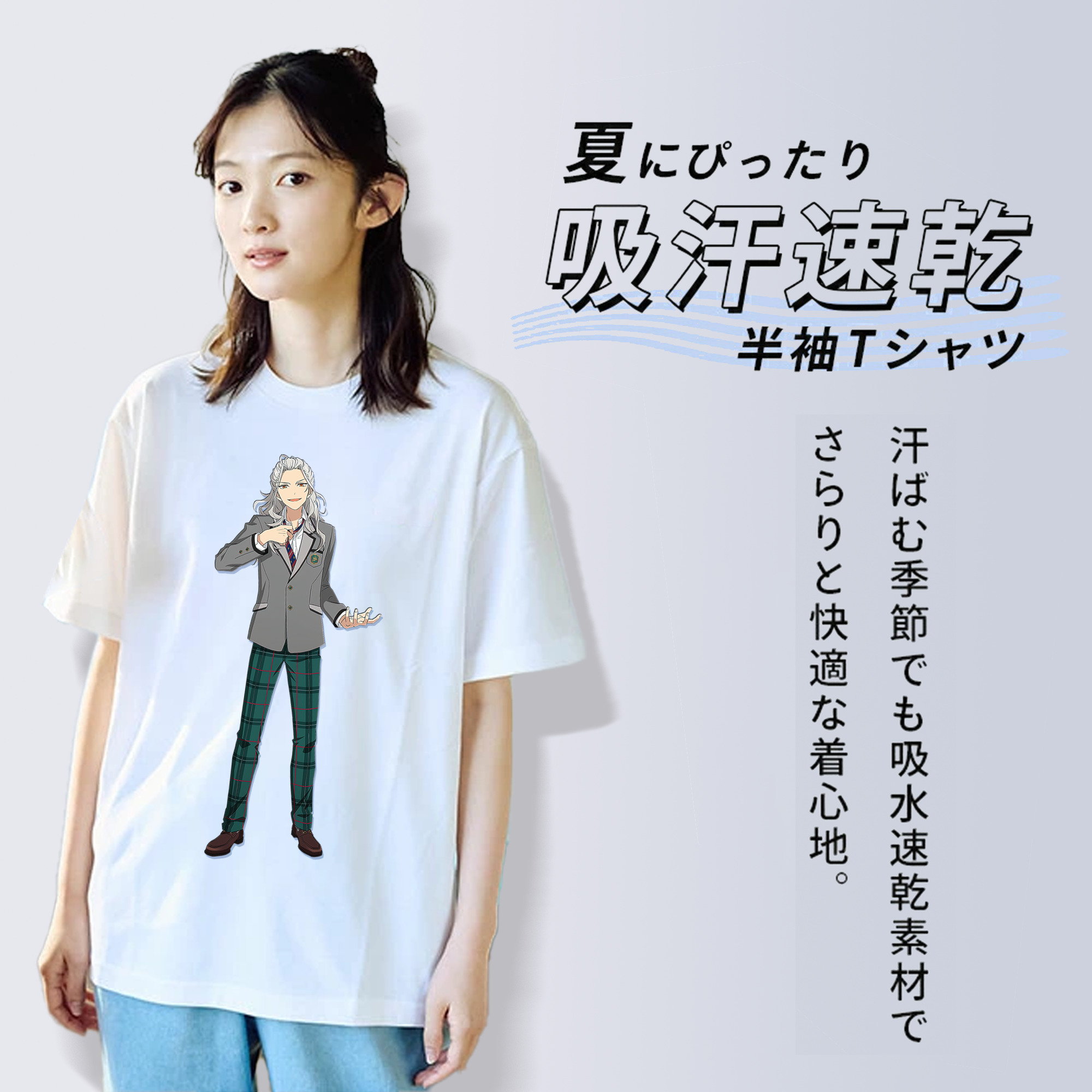 あんさんぶるスターズ! Ensemble Stars レディースカジュアルプリントTシャツ（綿100％）