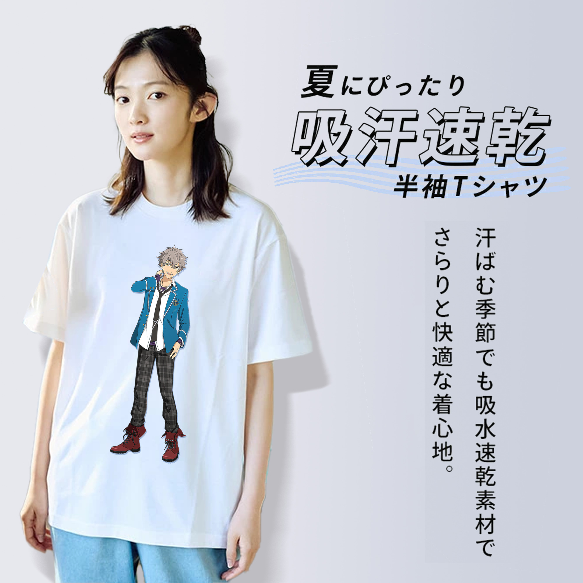 あんさんぶるスターズ! Ensemble Stars レディースカジュアルプリントTシャツ（綿100％）
