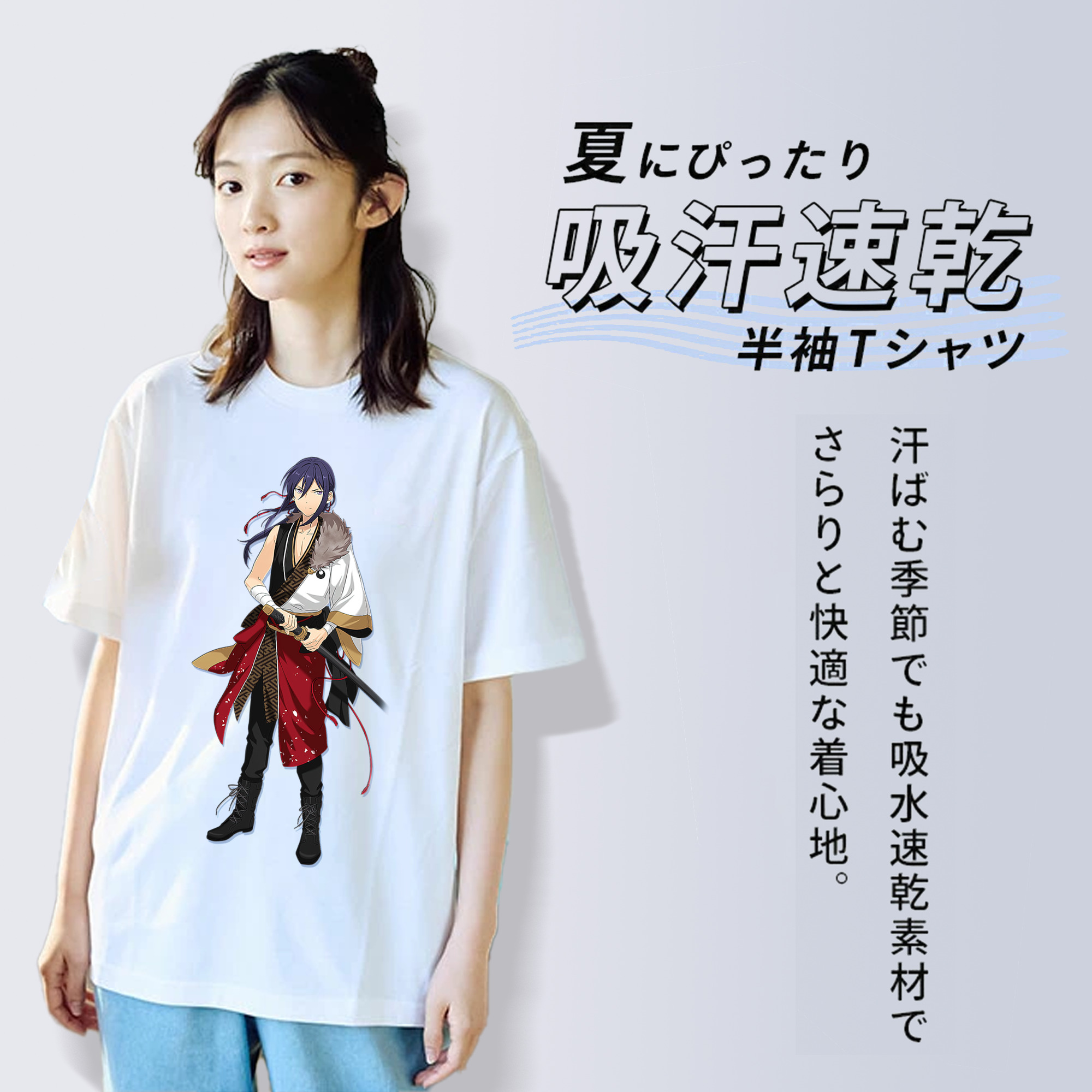 あんさんぶるスターズ! Ensemble Stars レディースカジュアルプリントTシャツ（綿100％）