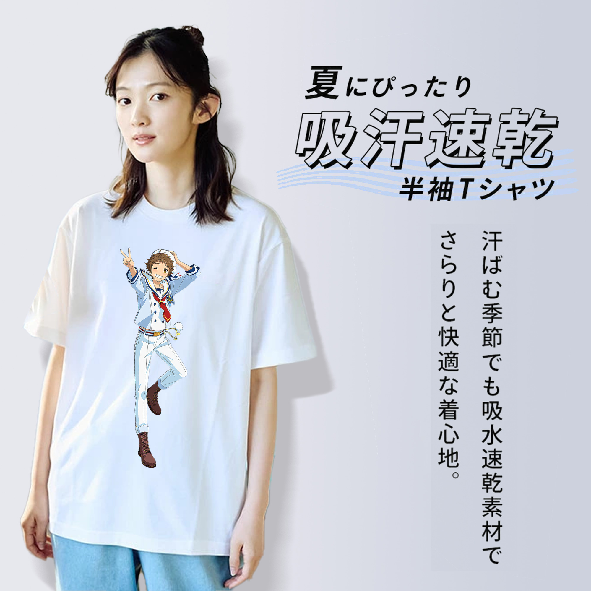あんさんぶるスターズ! Ensemble Stars レディースカジュアルプリントTシャツ（綿100％）