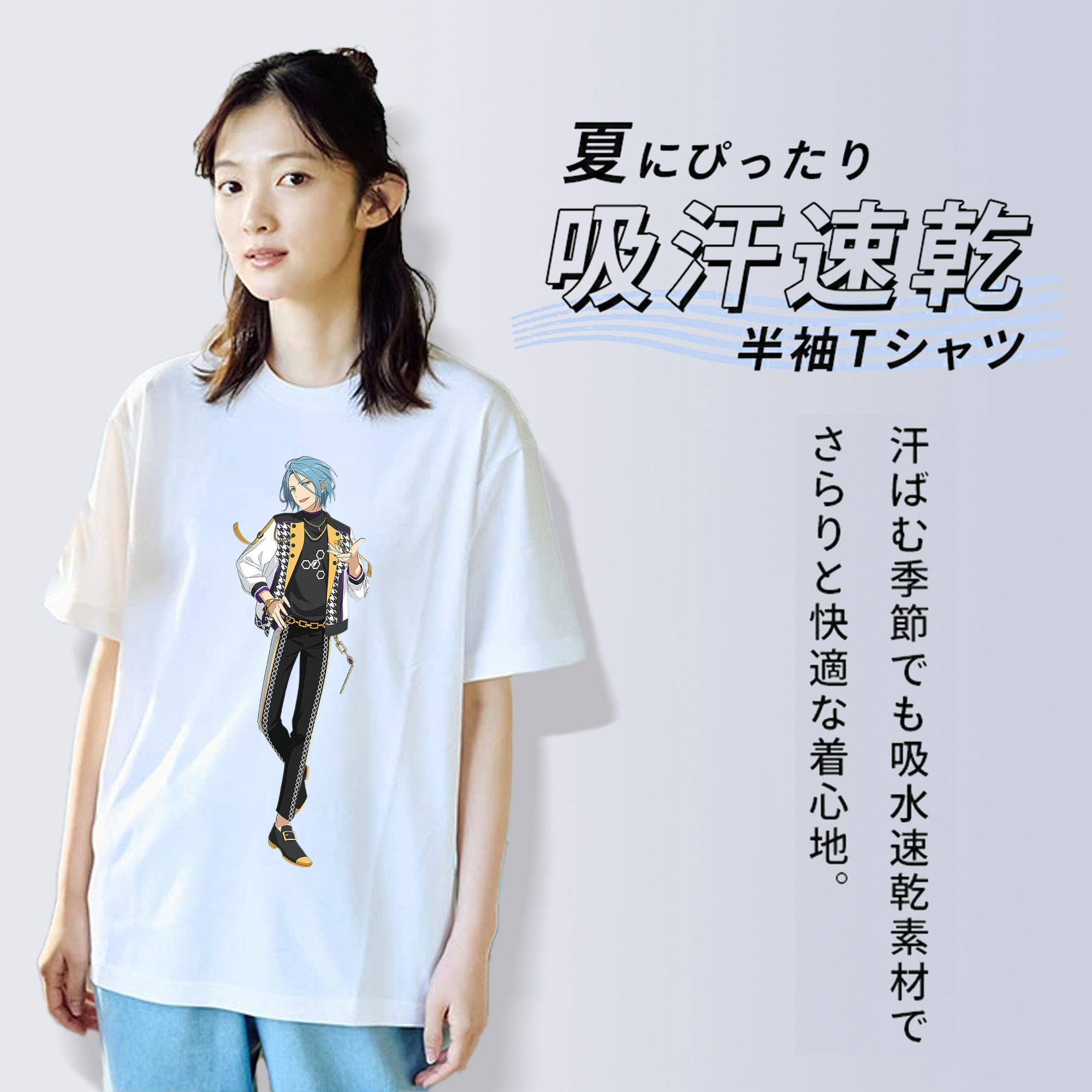 あんさんぶるスターズ! Ensemble Stars レディースカジュアルプリントTシャツ（綿100％）