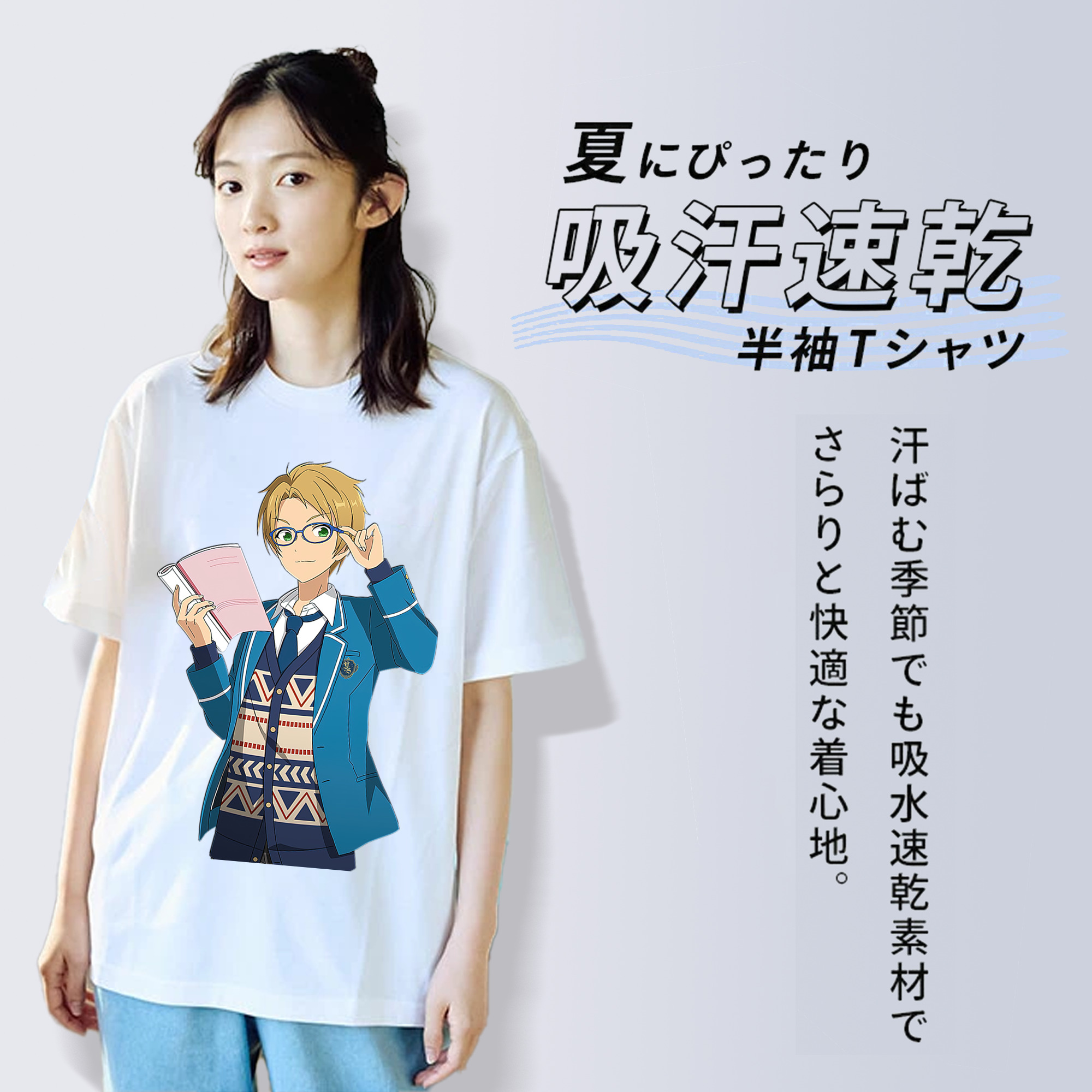 あんさんぶるスターズ! Ensemble Stars レディースカジュアルプリントTシャツ（綿100％）