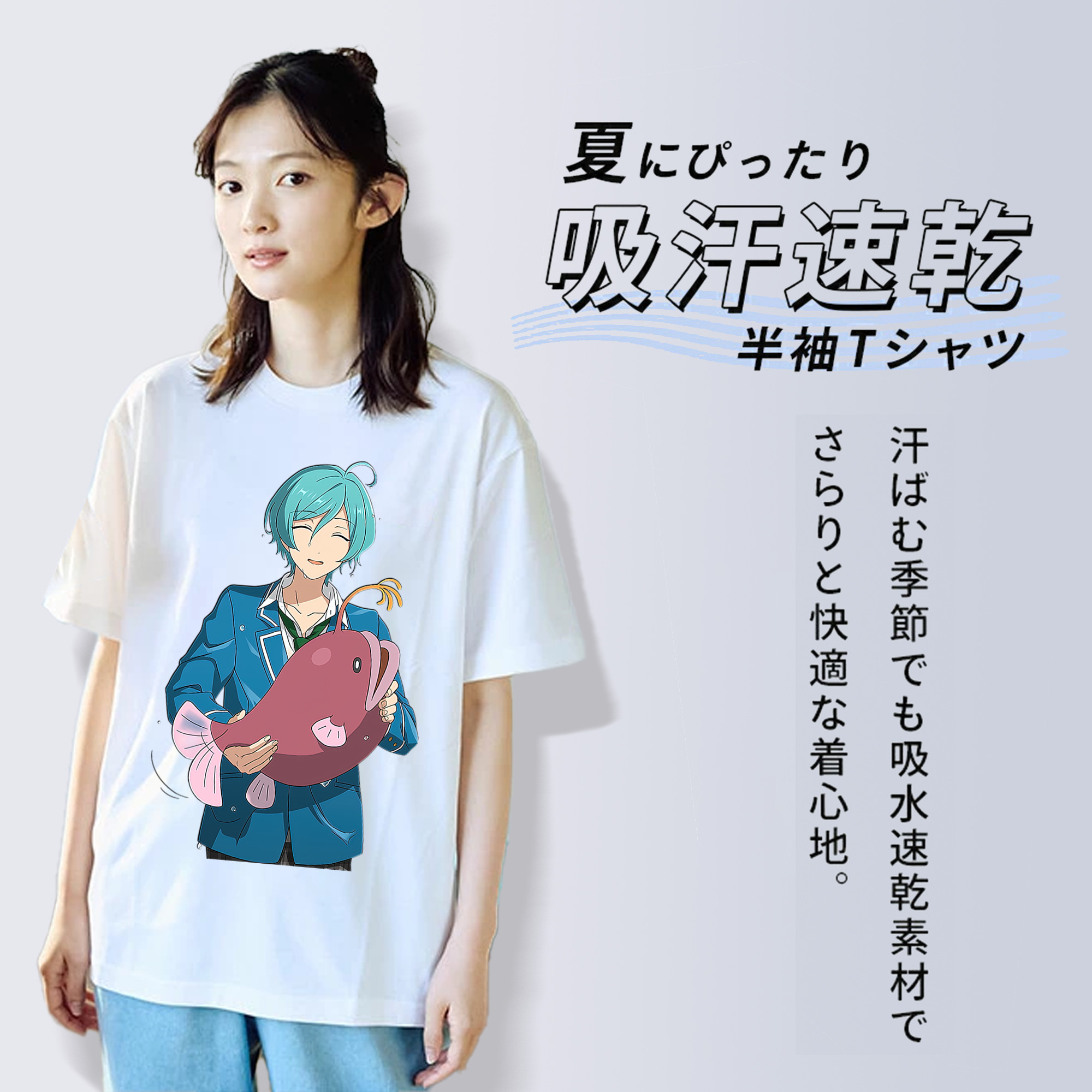 あんさんぶるスターズ! Ensemble Stars レディースカジュアルプリントTシャツ（綿100％）