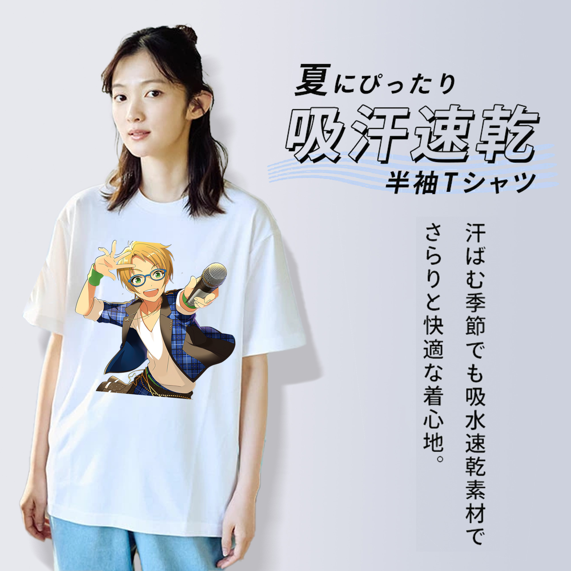 あんさんぶるスターズ! Ensemble Stars レディースカジュアルプリントTシャツ（綿100％）