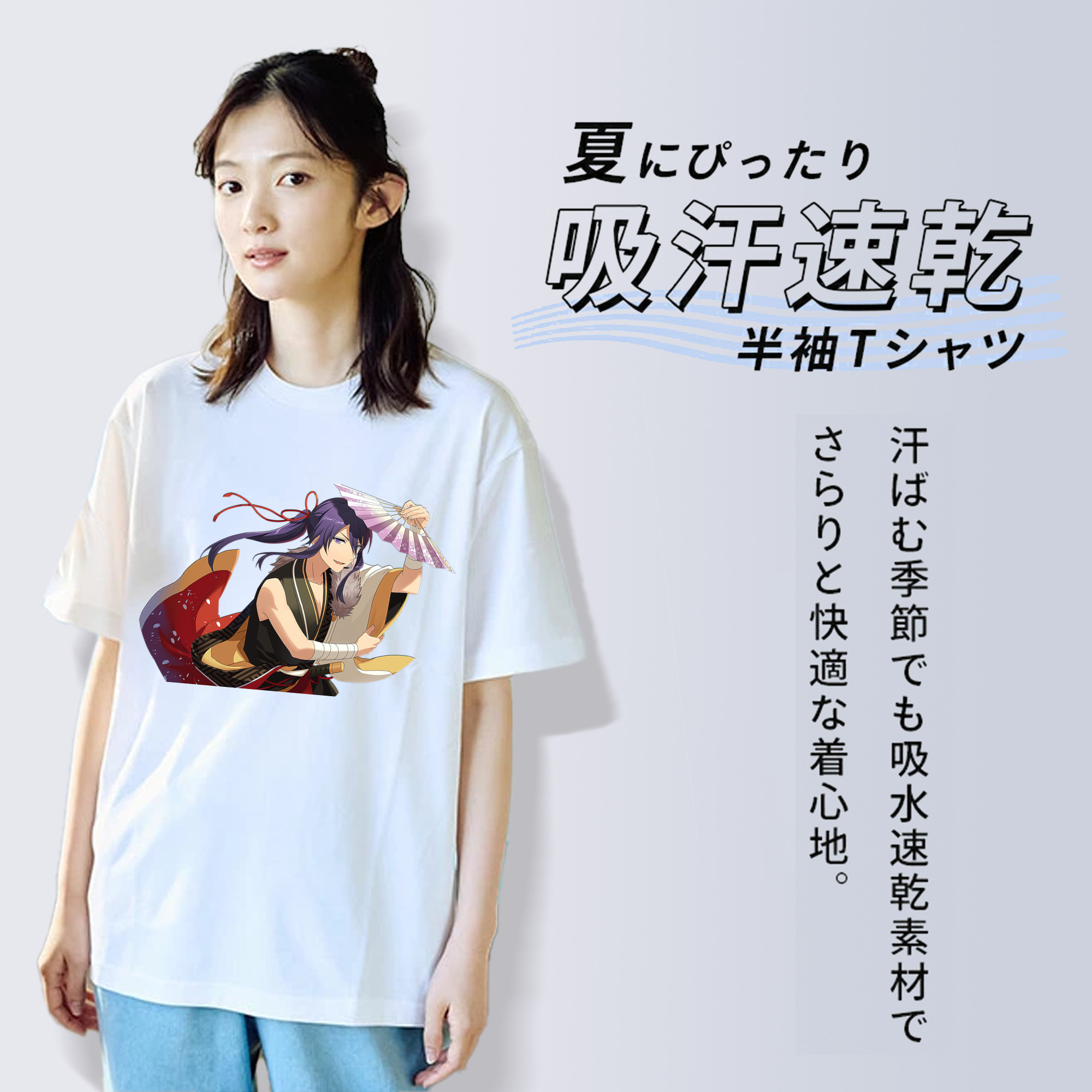 あんさんぶるスターズ! Ensemble Stars レディースカジュアルプリントTシャツ（綿100％）