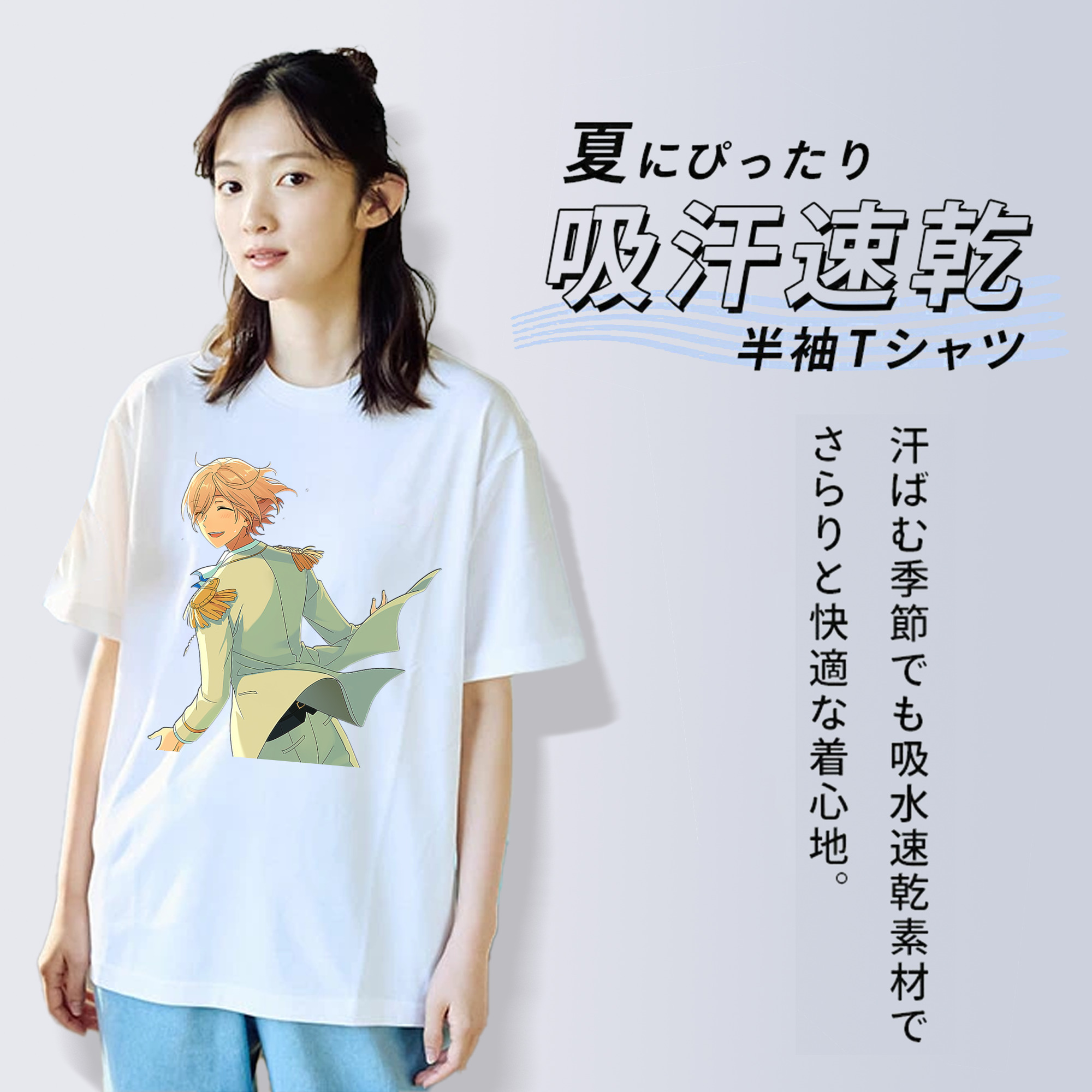 あんさんぶるスターズ! Ensemble Stars レディースカジュアルプリントTシャツ（綿100％）