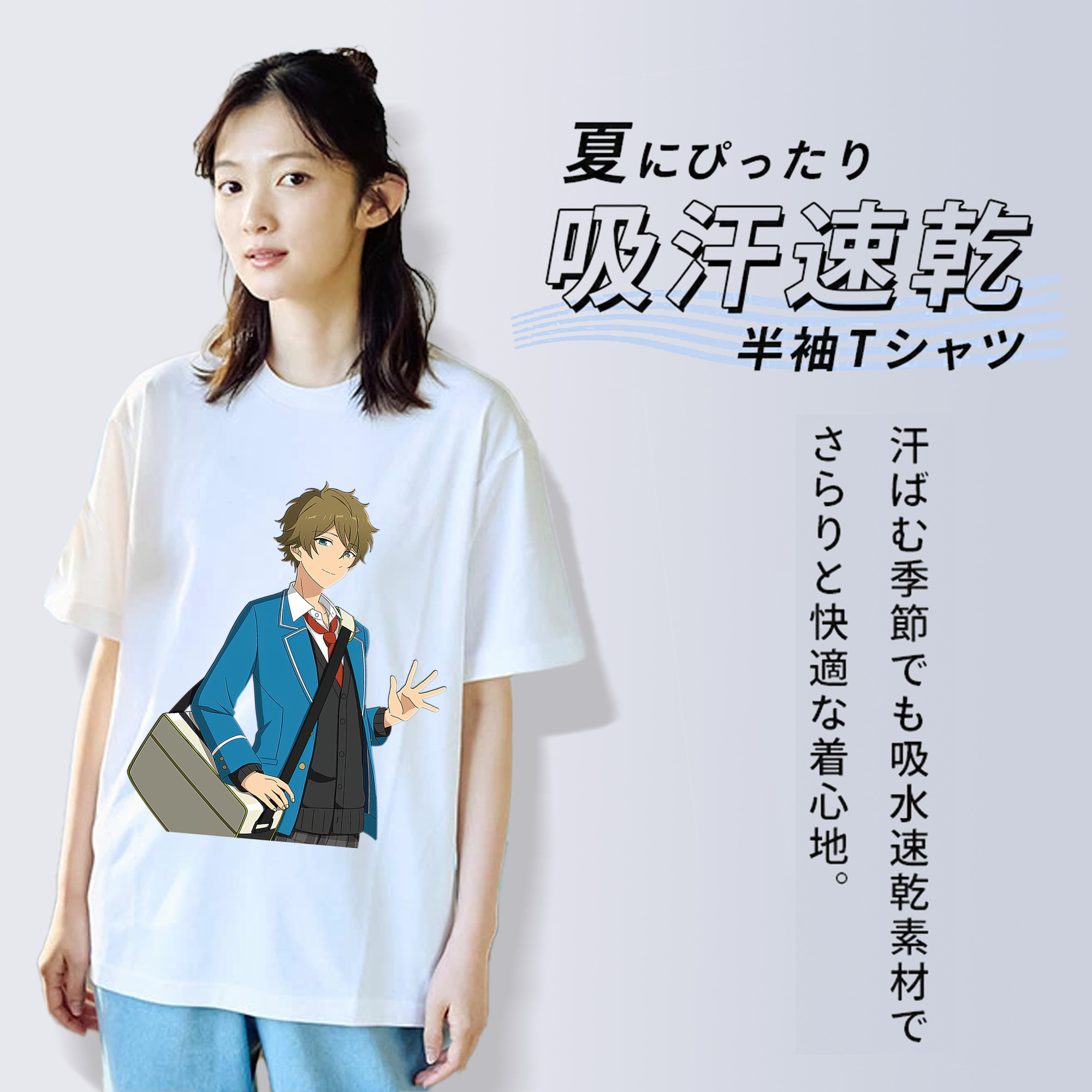 あんさんぶるスターズ! Ensemble Stars レディースカジュアルプリントTシャツ（綿100％）