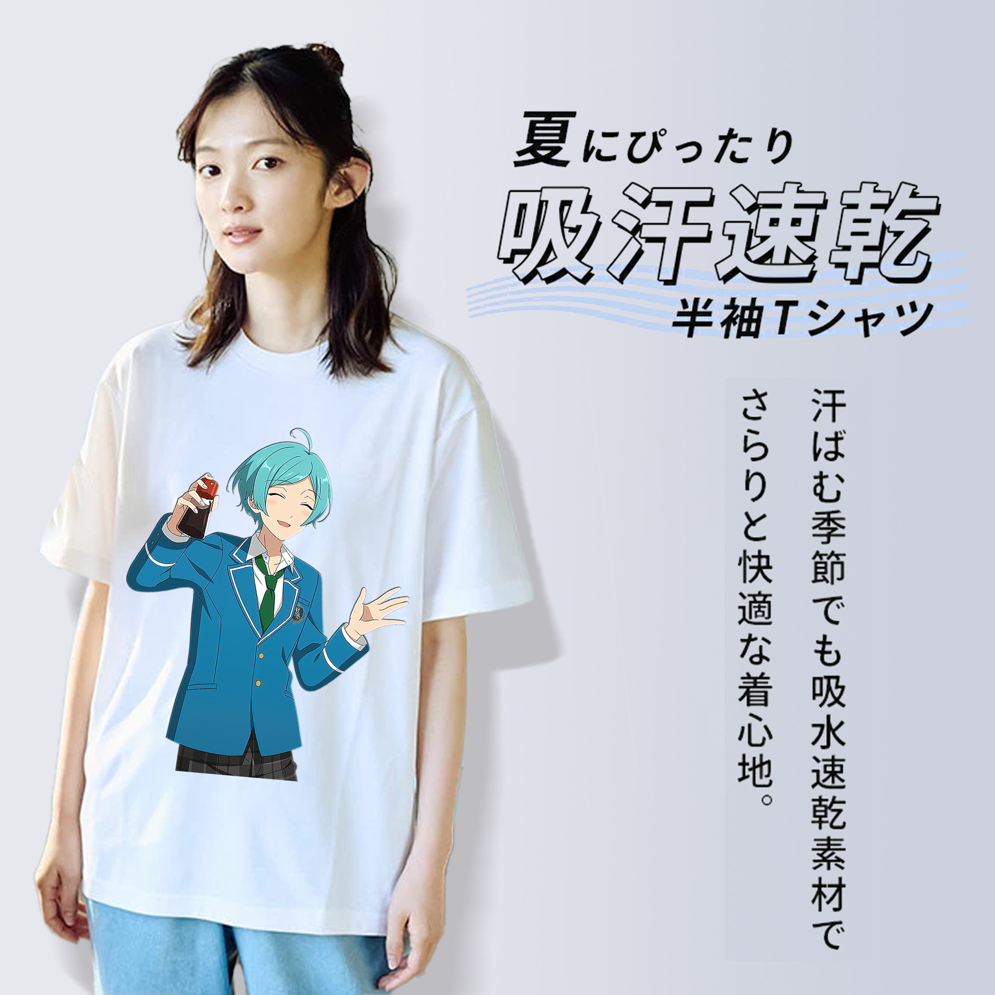 あんさんぶるスターズ! Ensemble Stars レディースカジュアルプリントTシャツ（綿100％）