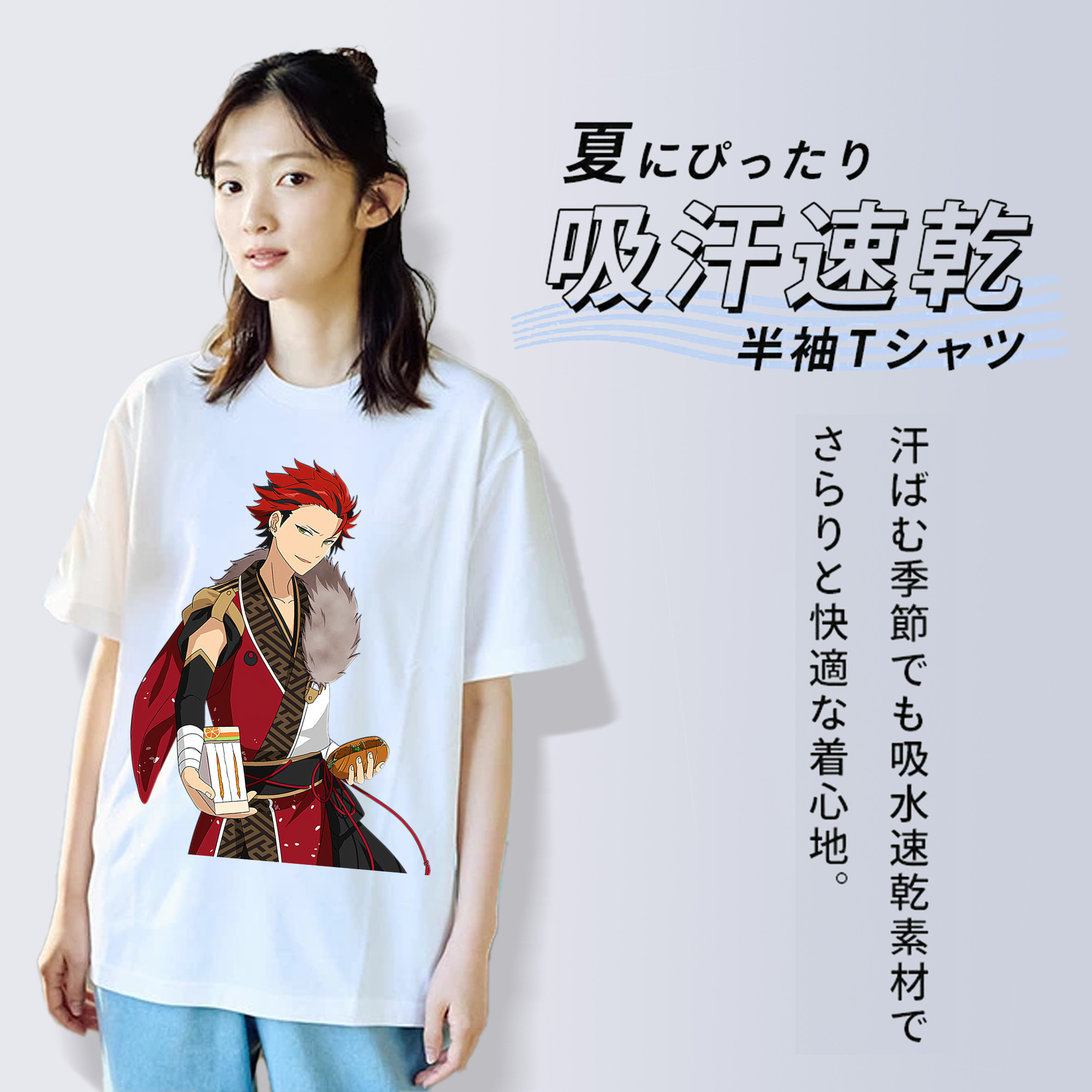 あんさんぶるスターズ! Ensemble Stars レディースカジュアルプリントTシャツ（綿100％）