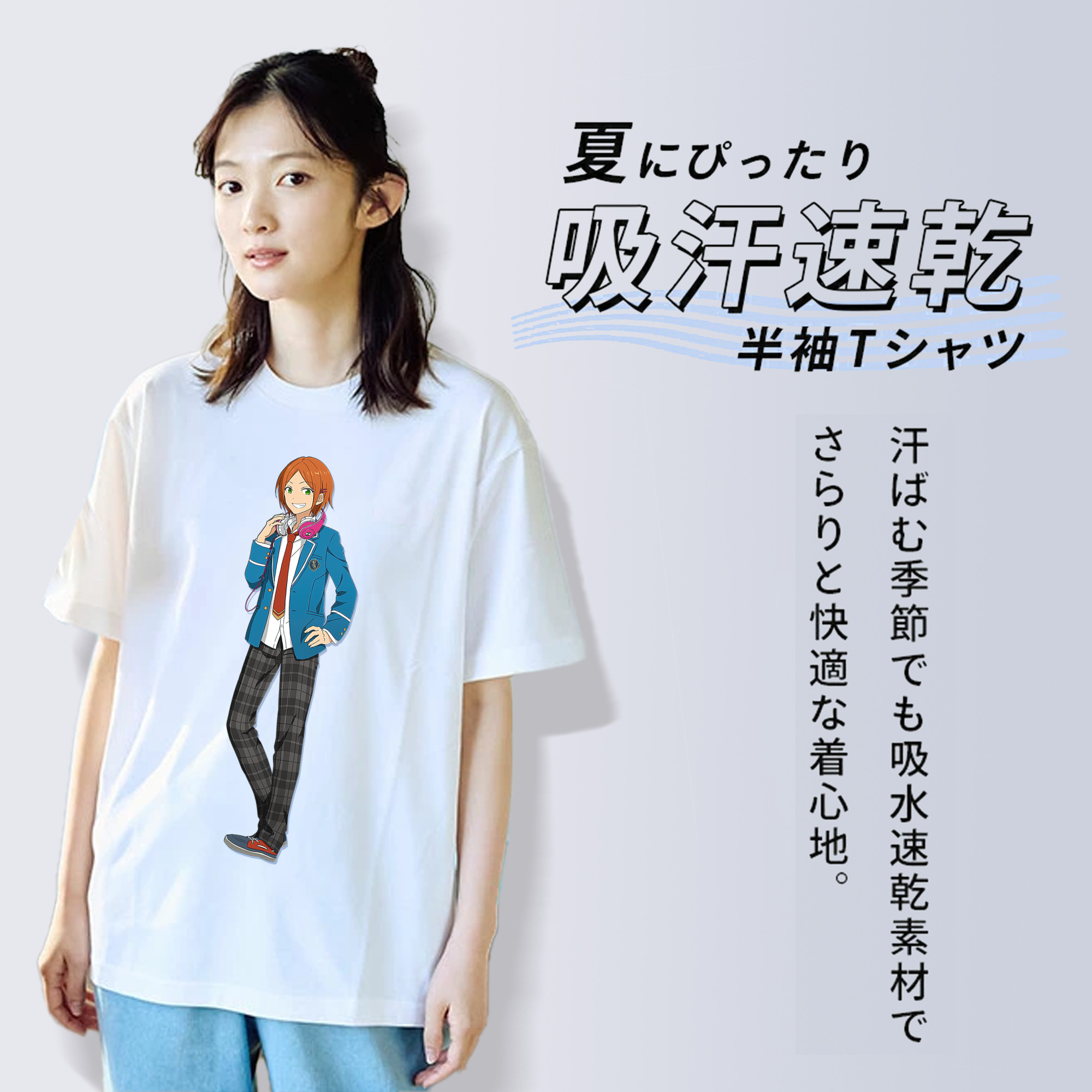 あんさんぶるスターズ! Ensemble Stars レディースカジュアルプリントTシャツ（綿100％）