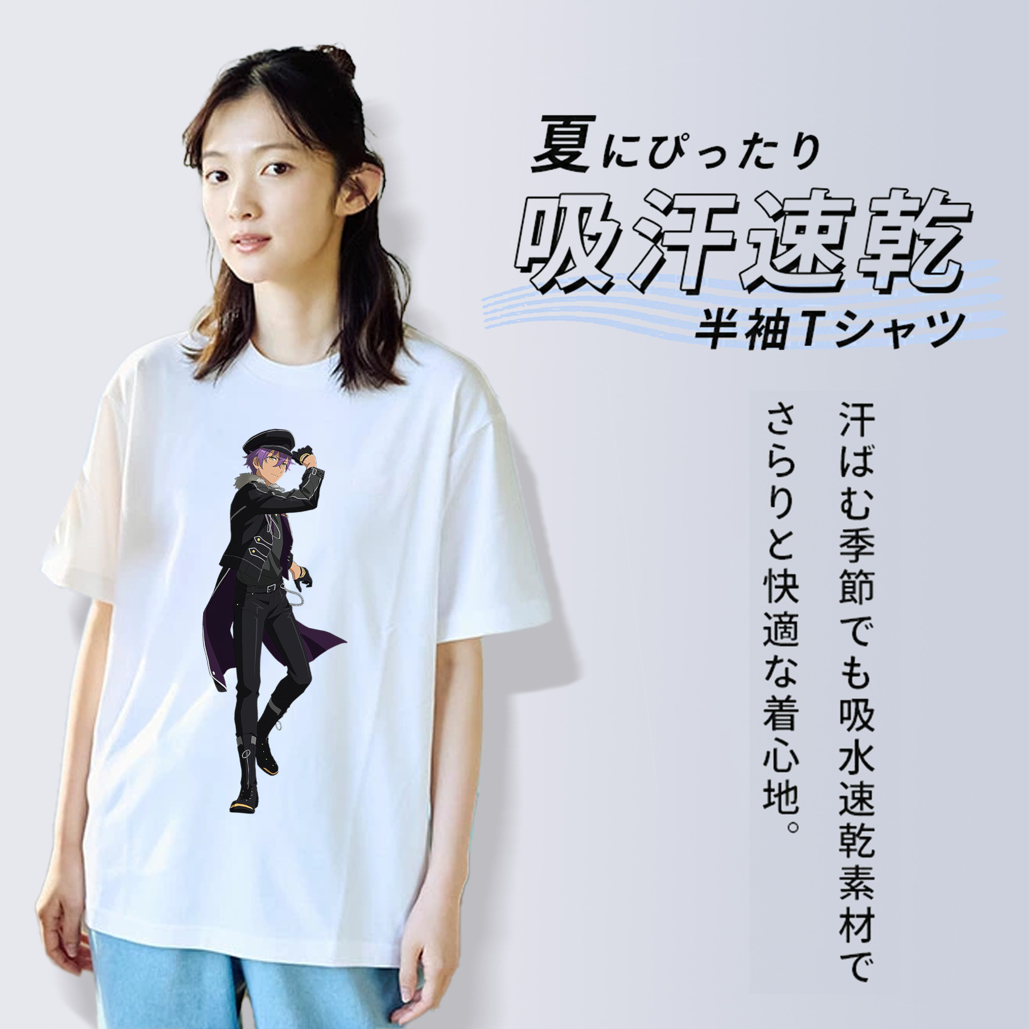 あんさんぶるスターズ! Ensemble Stars レディースカジュアルプリントTシャツ（綿100％）