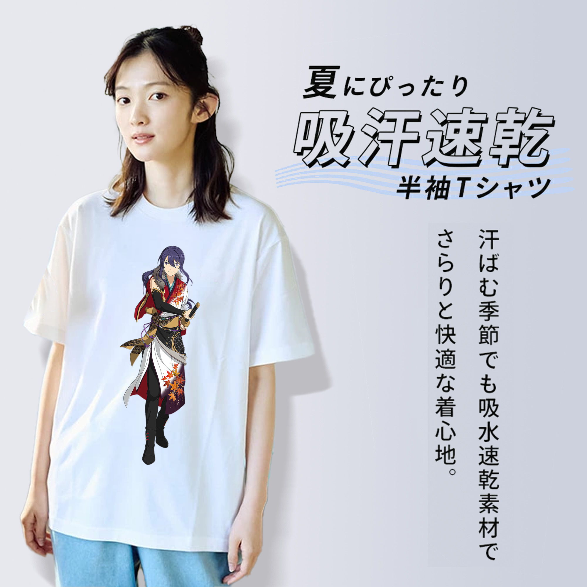 あんさんぶるスターズ! Ensemble Stars レディースカジュアルプリントTシャツ（綿100％）
