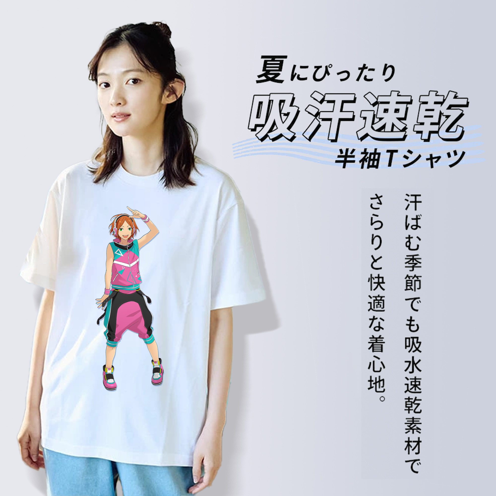 あんさんぶるスターズ! Ensemble Stars レディースカジュアルプリントTシャツ（綿100％）