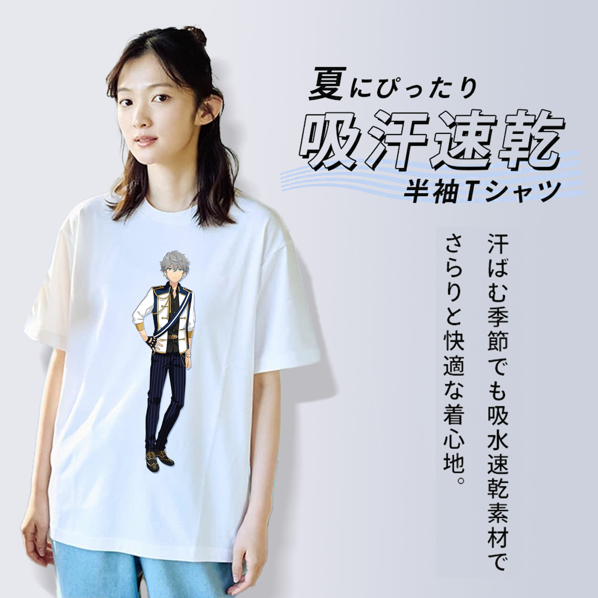 あんさんぶるスターズ! Ensemble Stars レディースカジュアルプリントTシャツ（綿100％）
