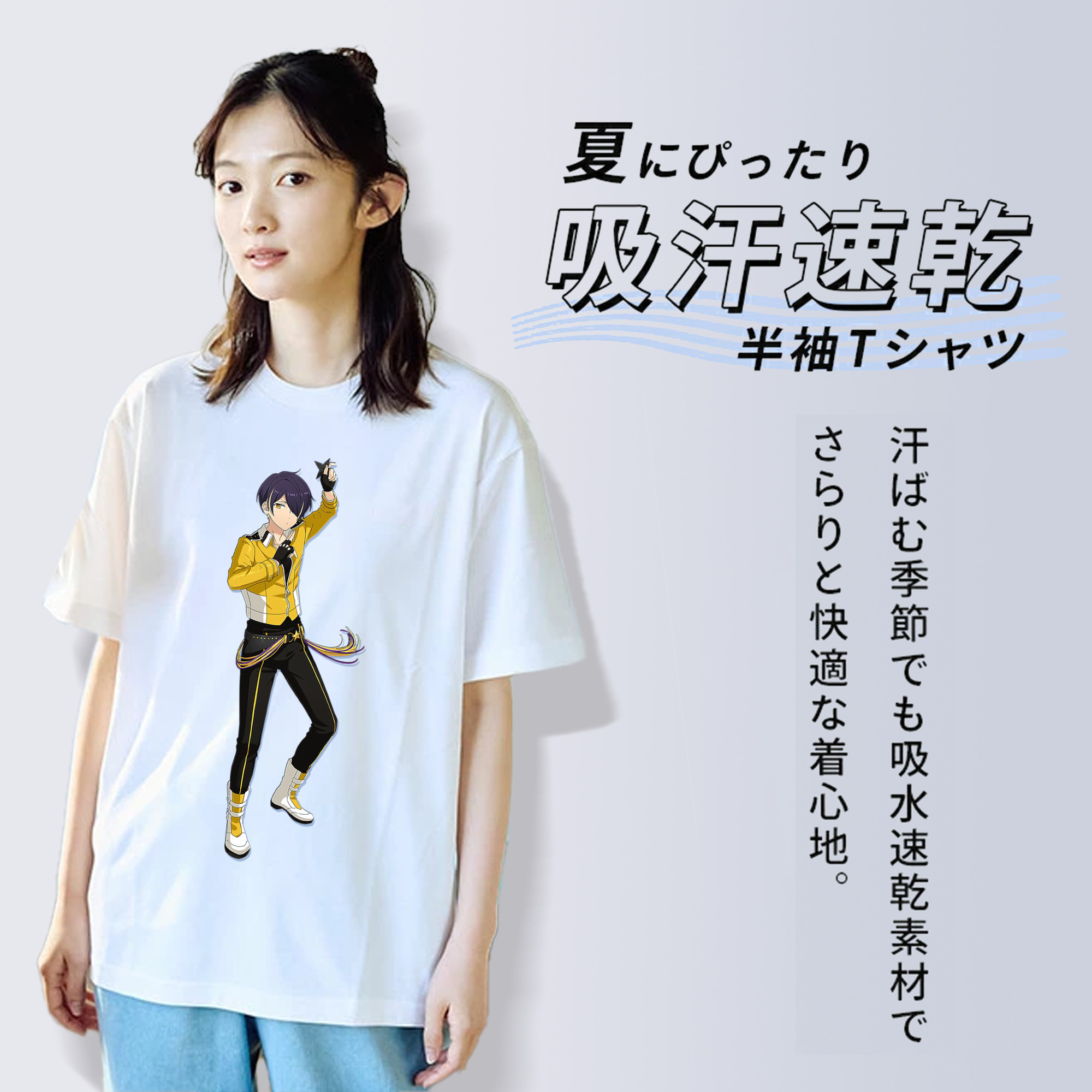 あんさんぶるスターズ! Ensemble Stars レディースカジュアルプリントTシャツ（綿100％）