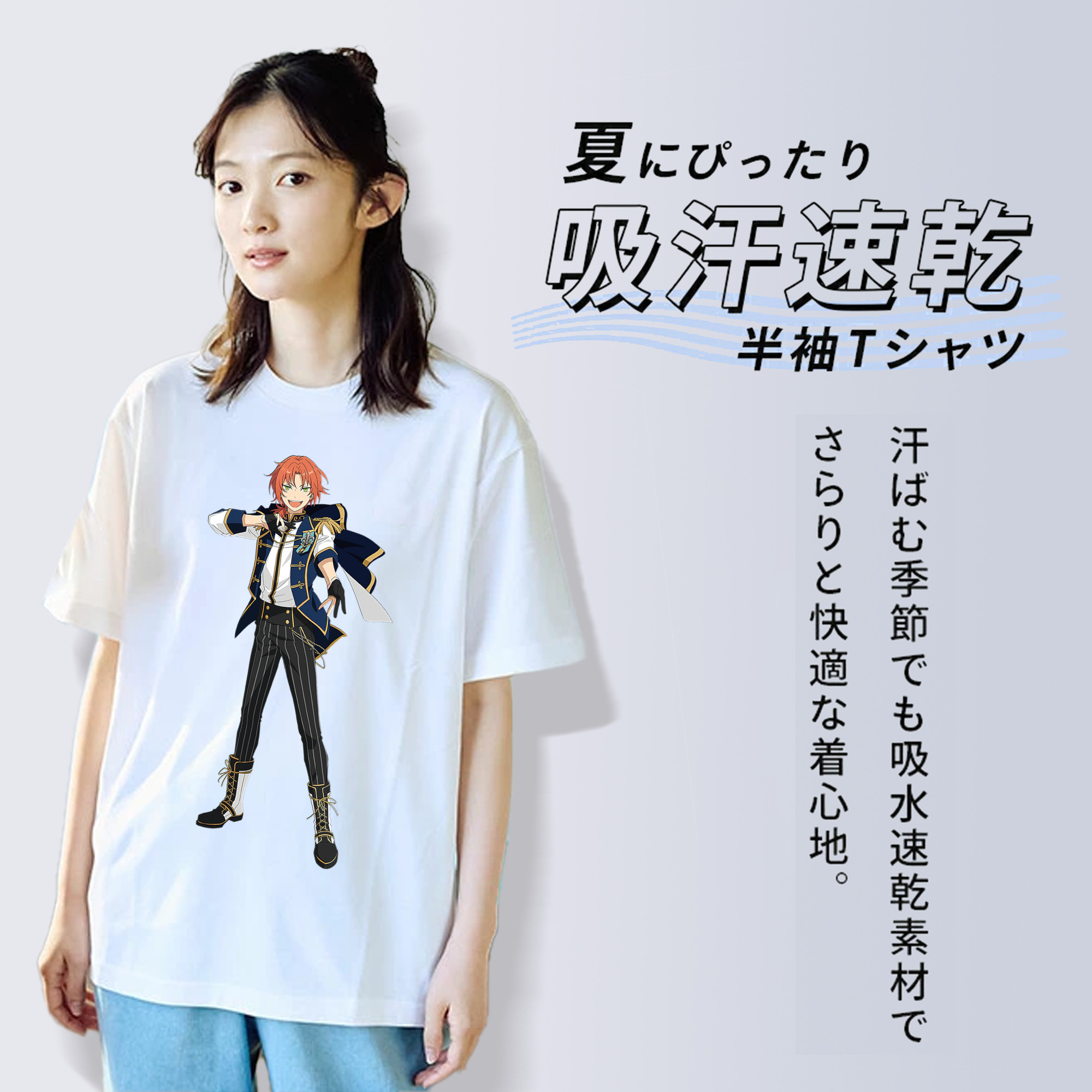 あんさんぶるスターズ! Ensemble Stars レディースカジュアルプリントTシャツ（綿100％）