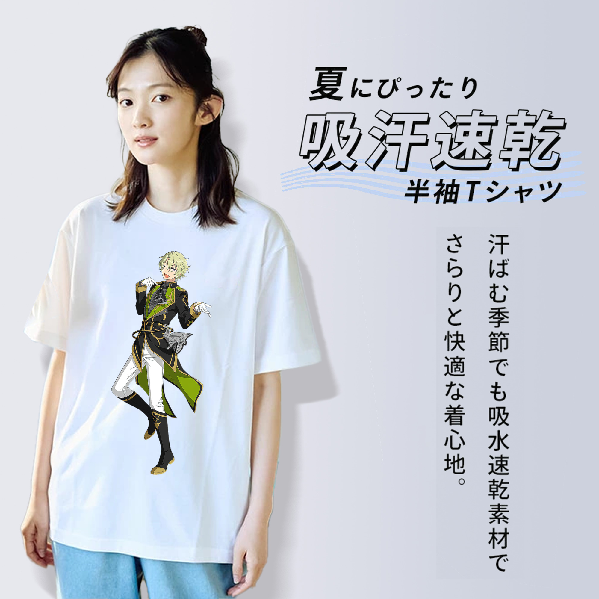 あんさんぶるスターズ! Ensemble Stars レディースカジュアルプリントTシャツ（綿100％）