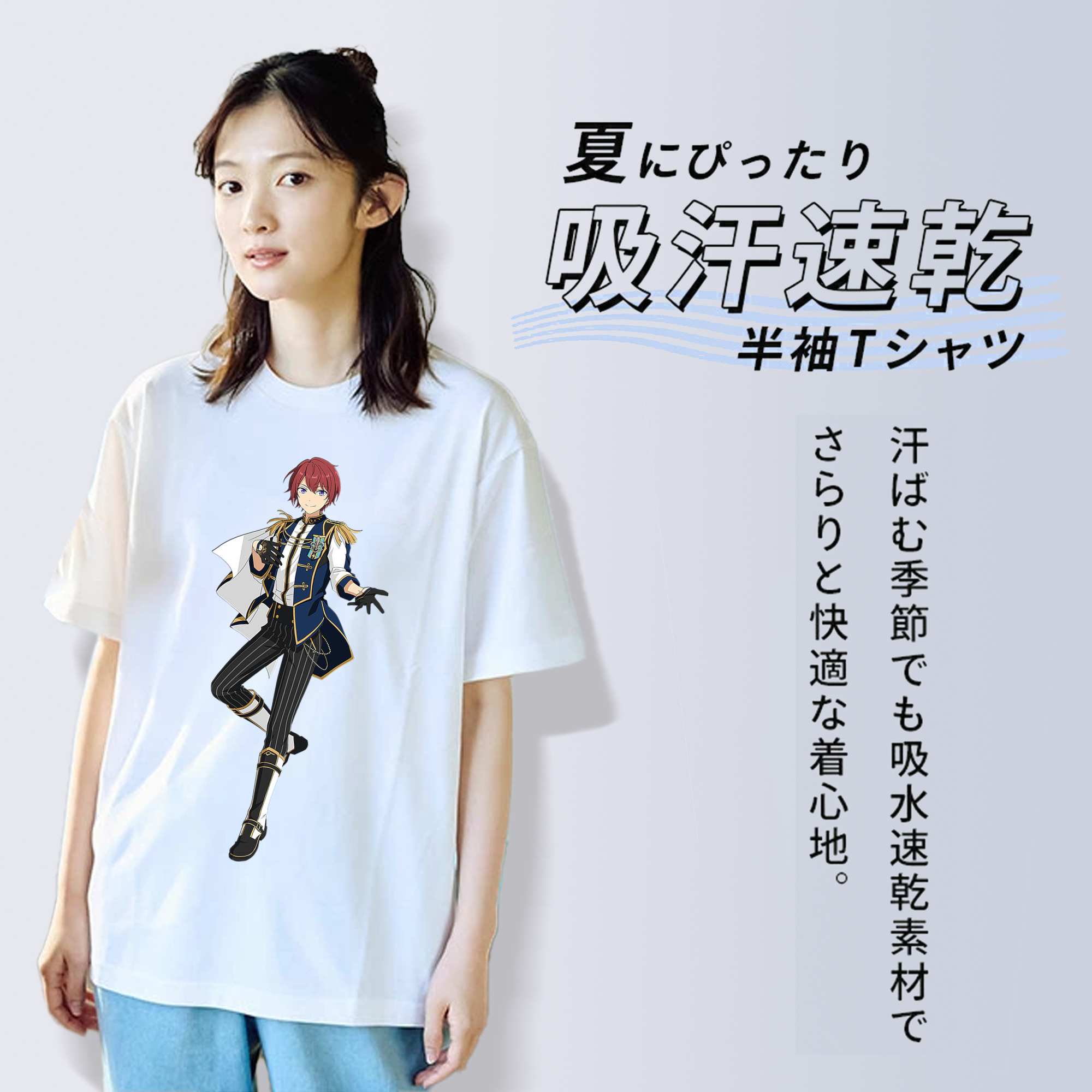 あんさんぶるスターズ! Ensemble Stars レディースカジュアルプリントTシャツ（綿100％）