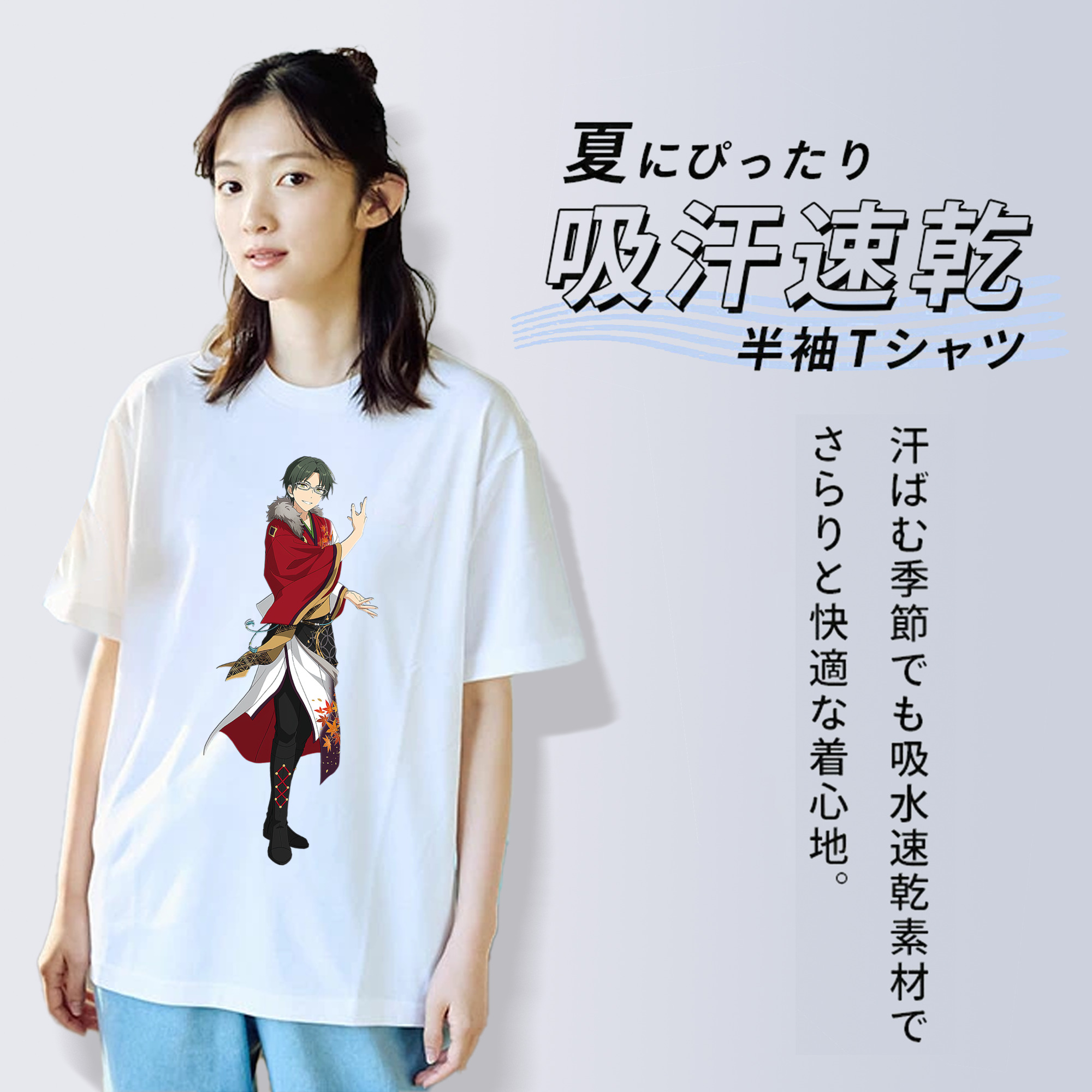 あんさんぶるスターズ! Ensemble Stars レディースカジュアルプリントTシャツ（綿100％）