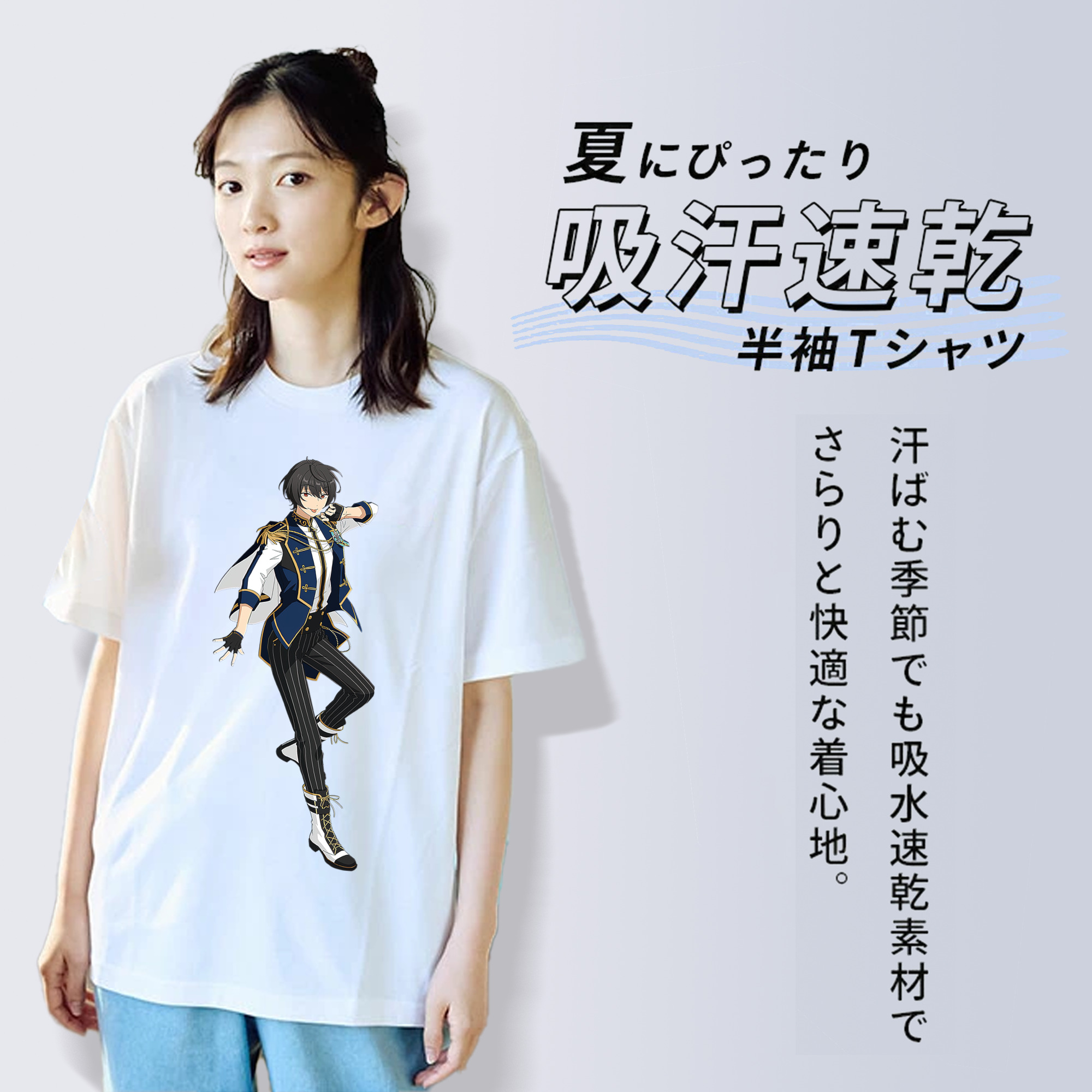 あんさんぶるスターズ! Ensemble Stars レディースカジュアルプリントTシャツ（綿100％）