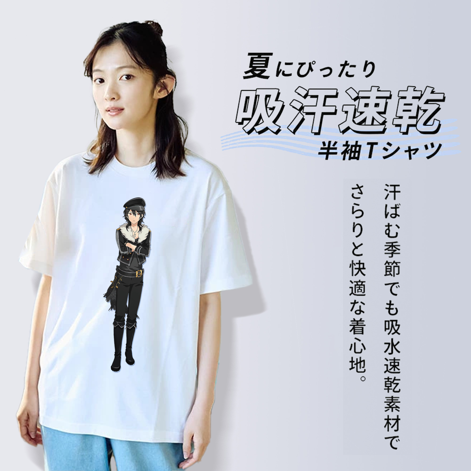 あんさんぶるスターズ! Ensemble Stars レディースカジュアルプリントTシャツ（綿100％）
