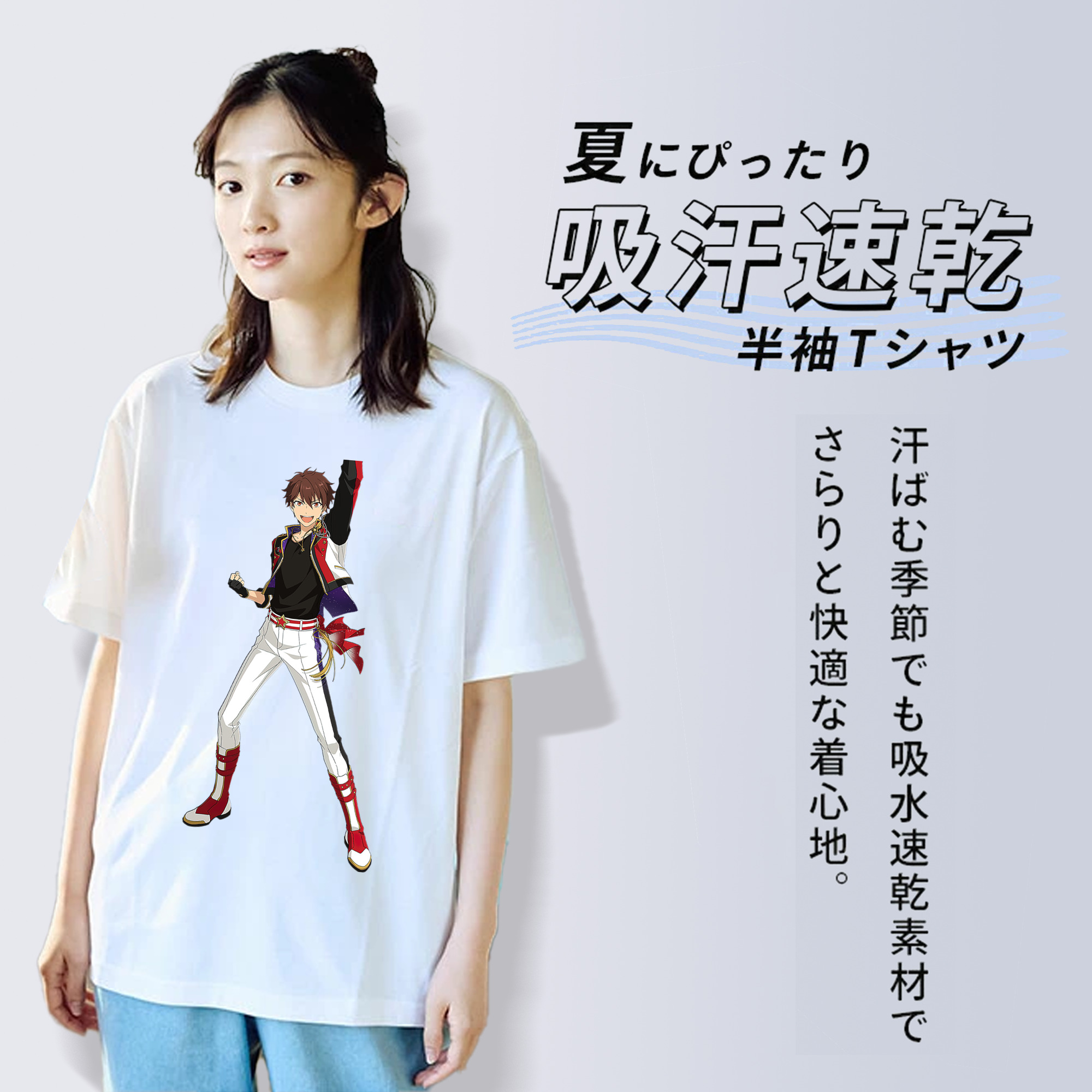 あんさんぶるスターズ! Ensemble Stars レディースカジュアルプリントTシャツ（綿100％）