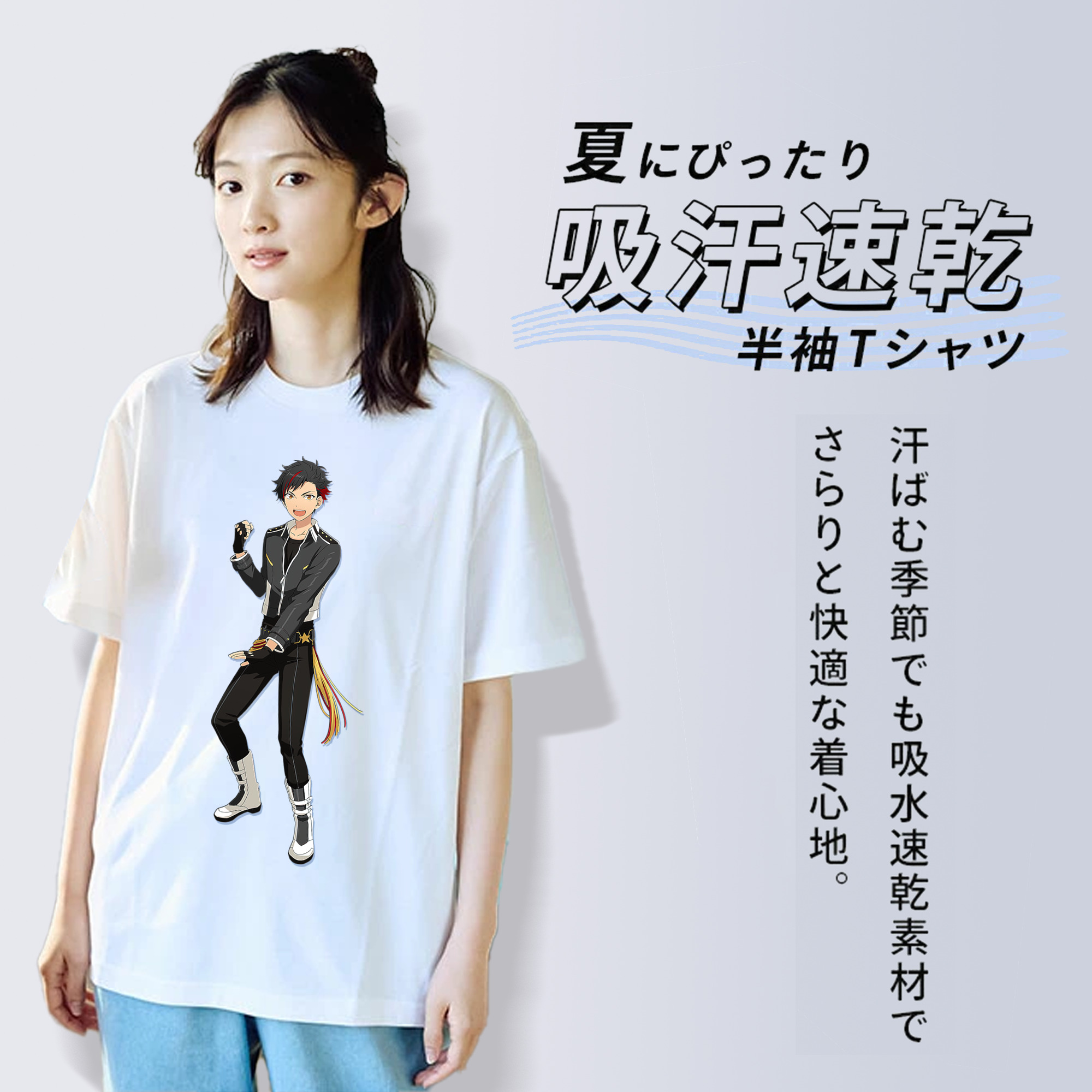 あんさんぶるスターズ! Ensemble Stars レディースカジュアルプリントTシャツ（綿100％）