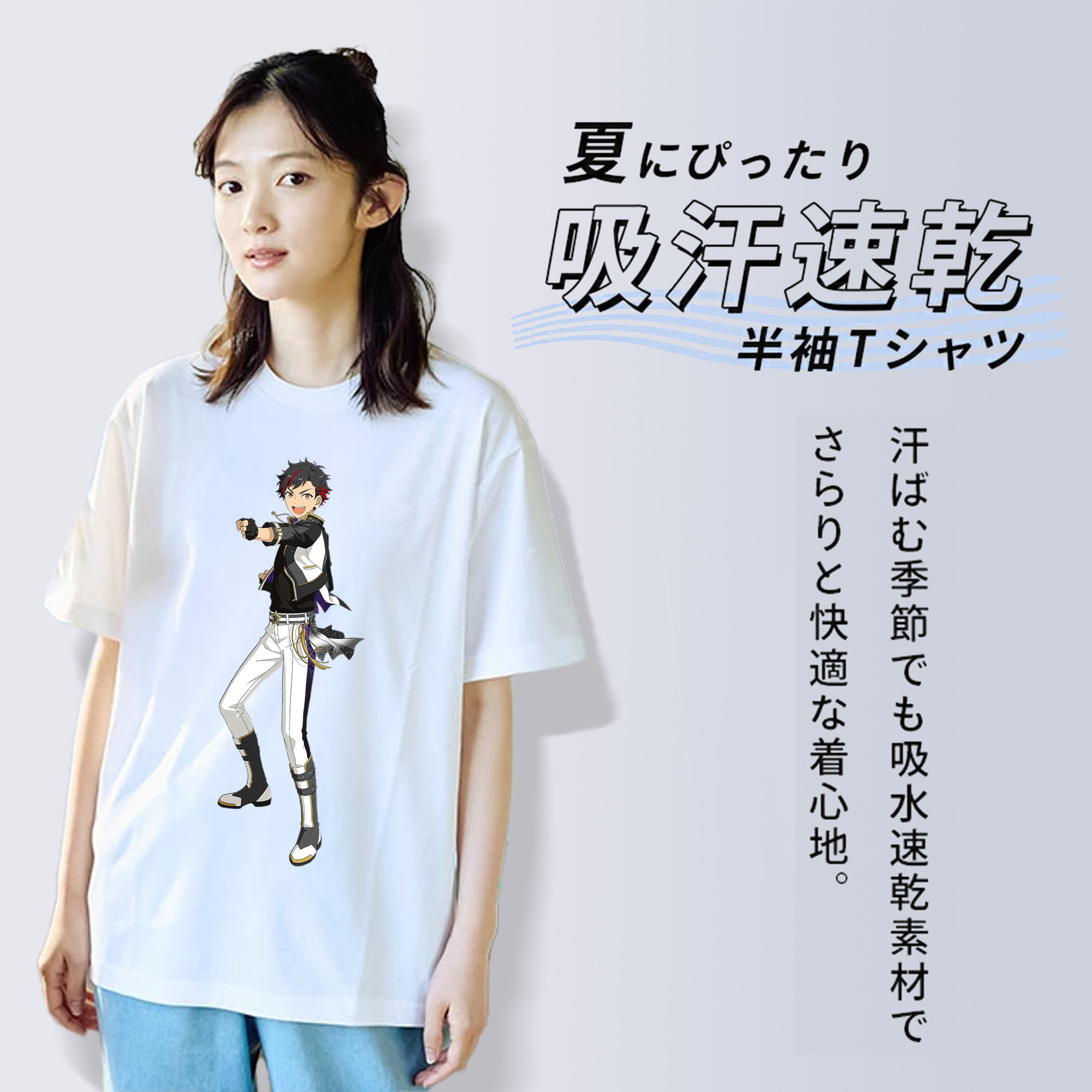 あんさんぶるスターズ! Ensemble Stars レディースカジュアルプリントTシャツ（綿100％）