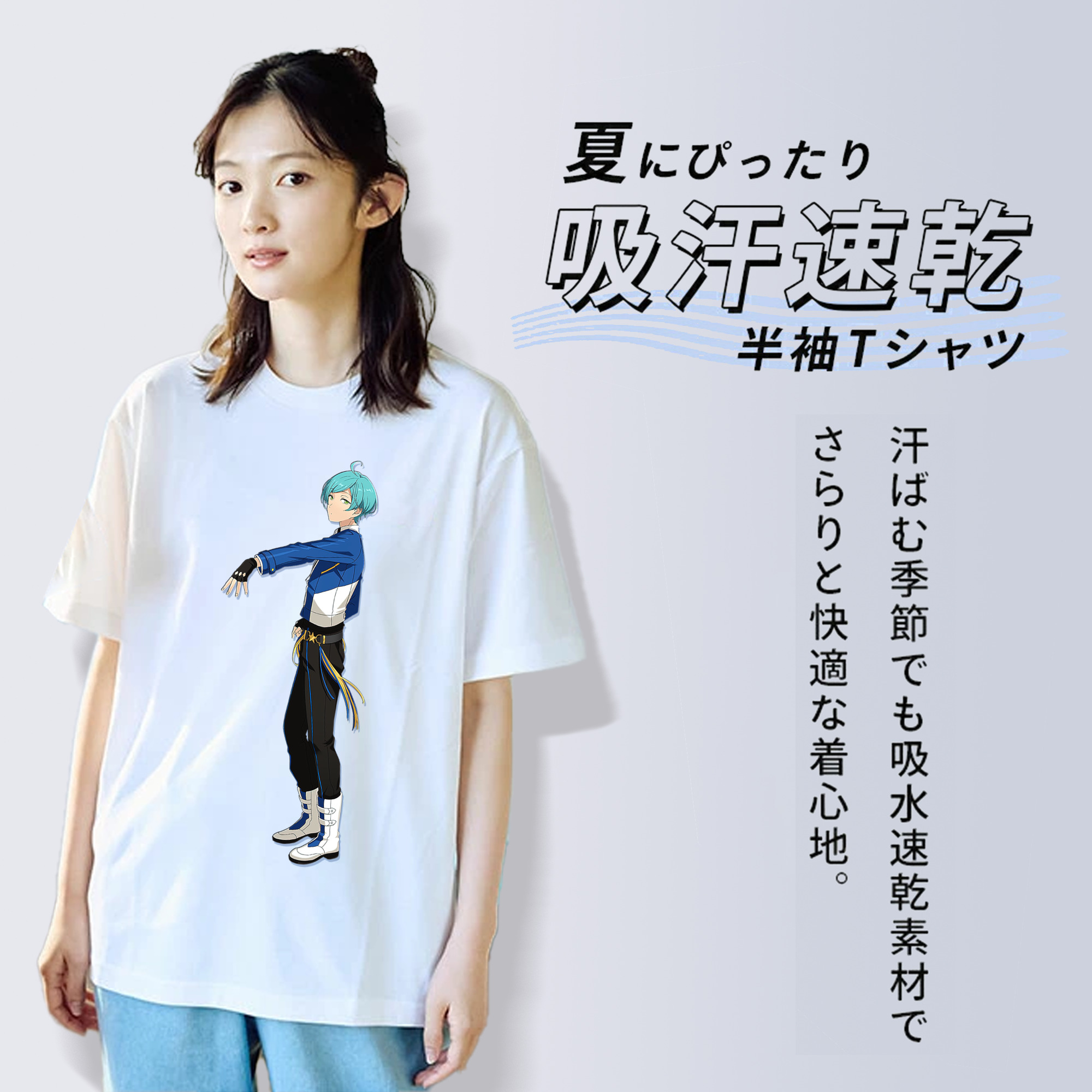 あんさんぶるスターズ! Ensemble Stars レディースカジュアルプリントTシャツ（綿100％）