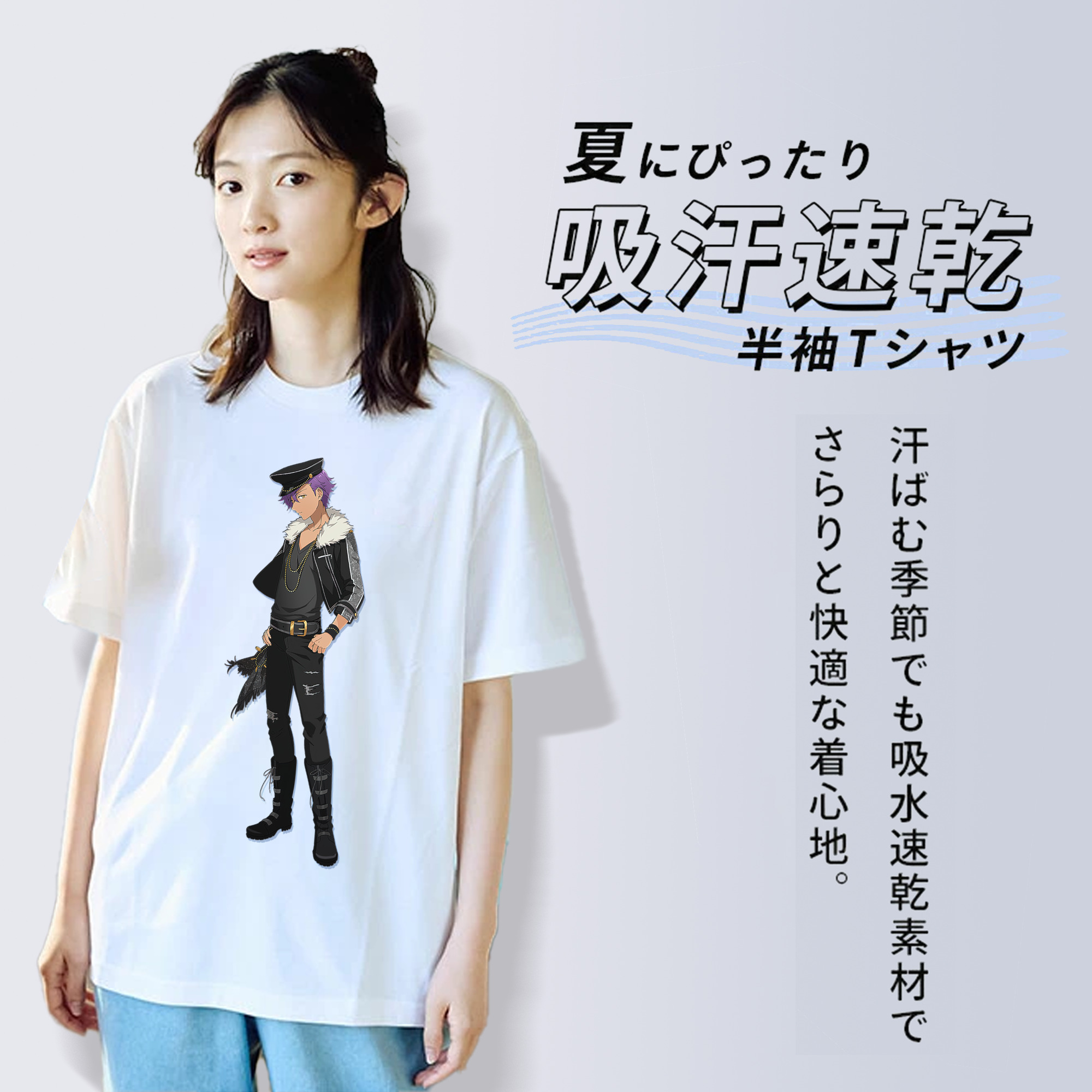 あんさんぶるスターズ! Ensemble Stars レディースカジュアルプリントTシャツ（綿100％）