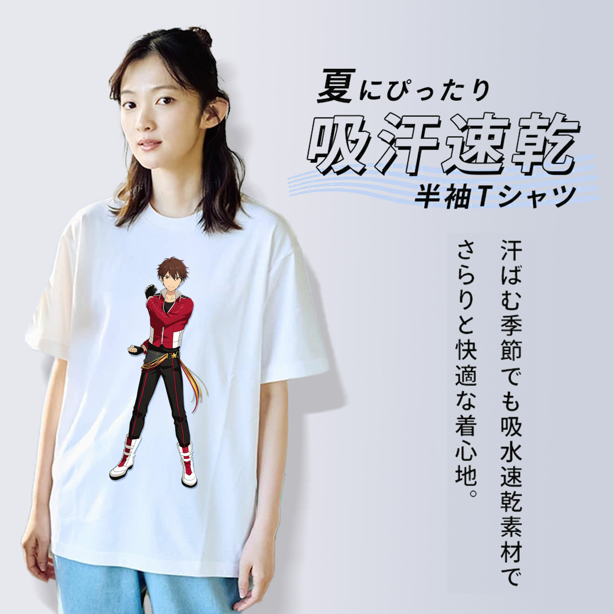 あんさんぶるスターズ! Ensemble Stars レディースカジュアルプリントTシャツ（綿100％）